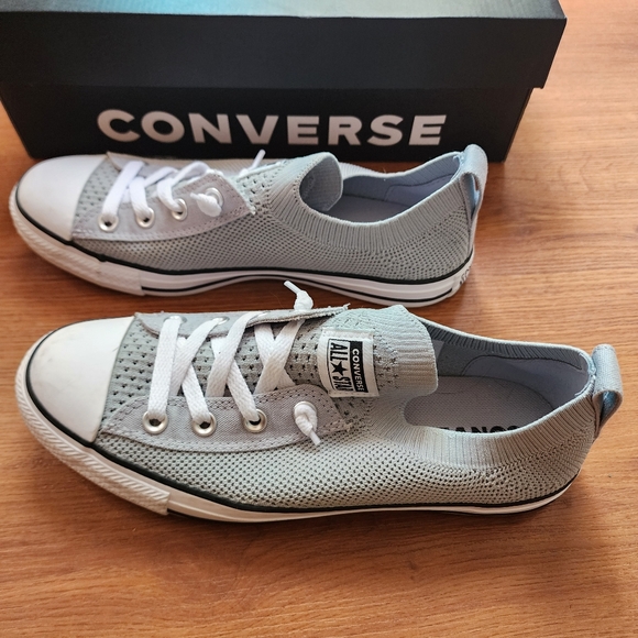 Converse Wolf Grey And White Womens Shoes With Box, Size 9 - Picture 2 of 9